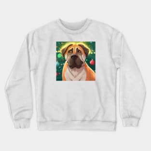 Cute Mastiff Drawing Crewneck Sweatshirt